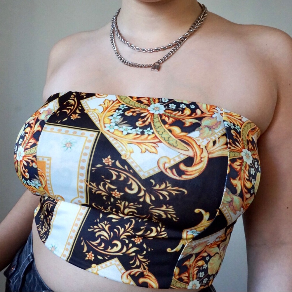 Versace Print Tube Top
